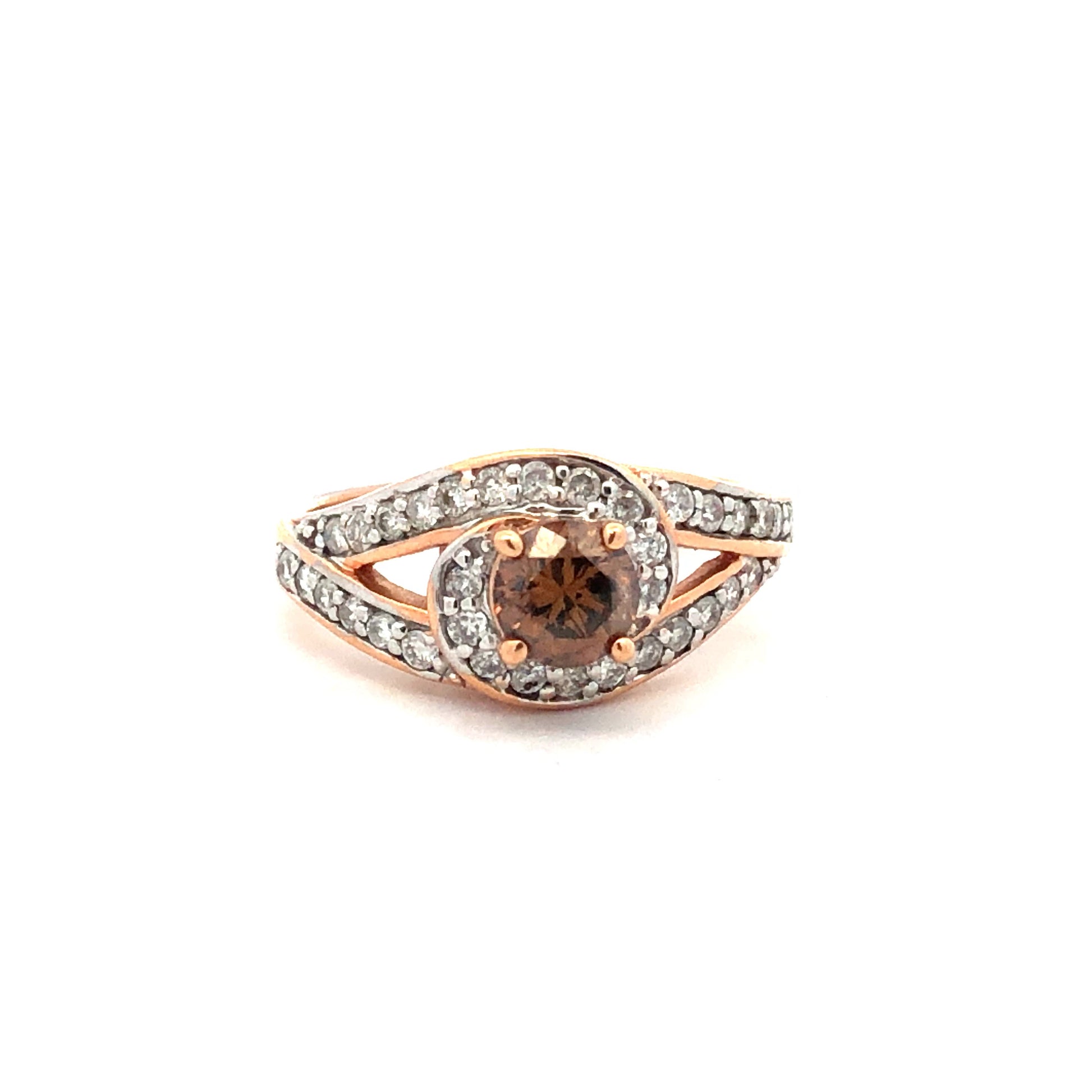 Chocolate Diamond Ring R09414 - Royal Gems and Jewelry
