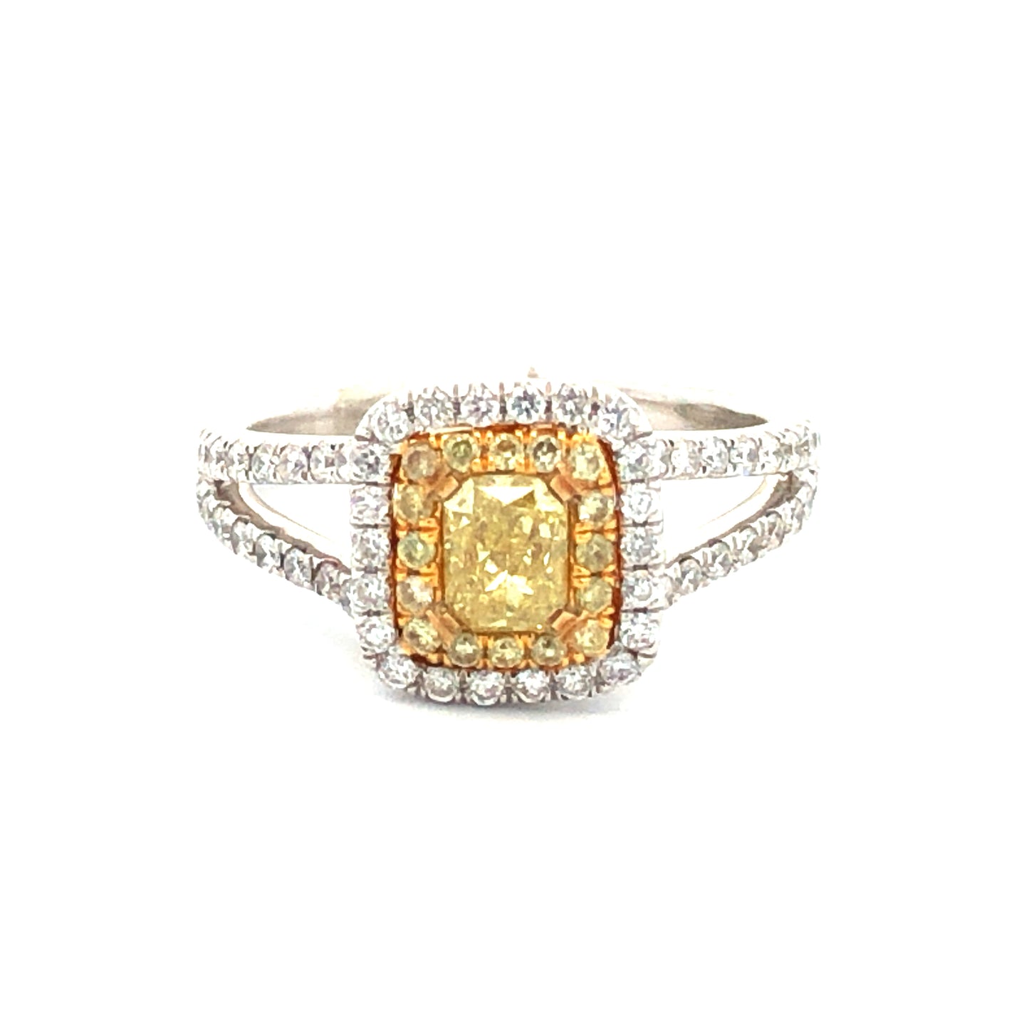 Yellow Diamond Ring R09598 - Royal Gems and Jewelry