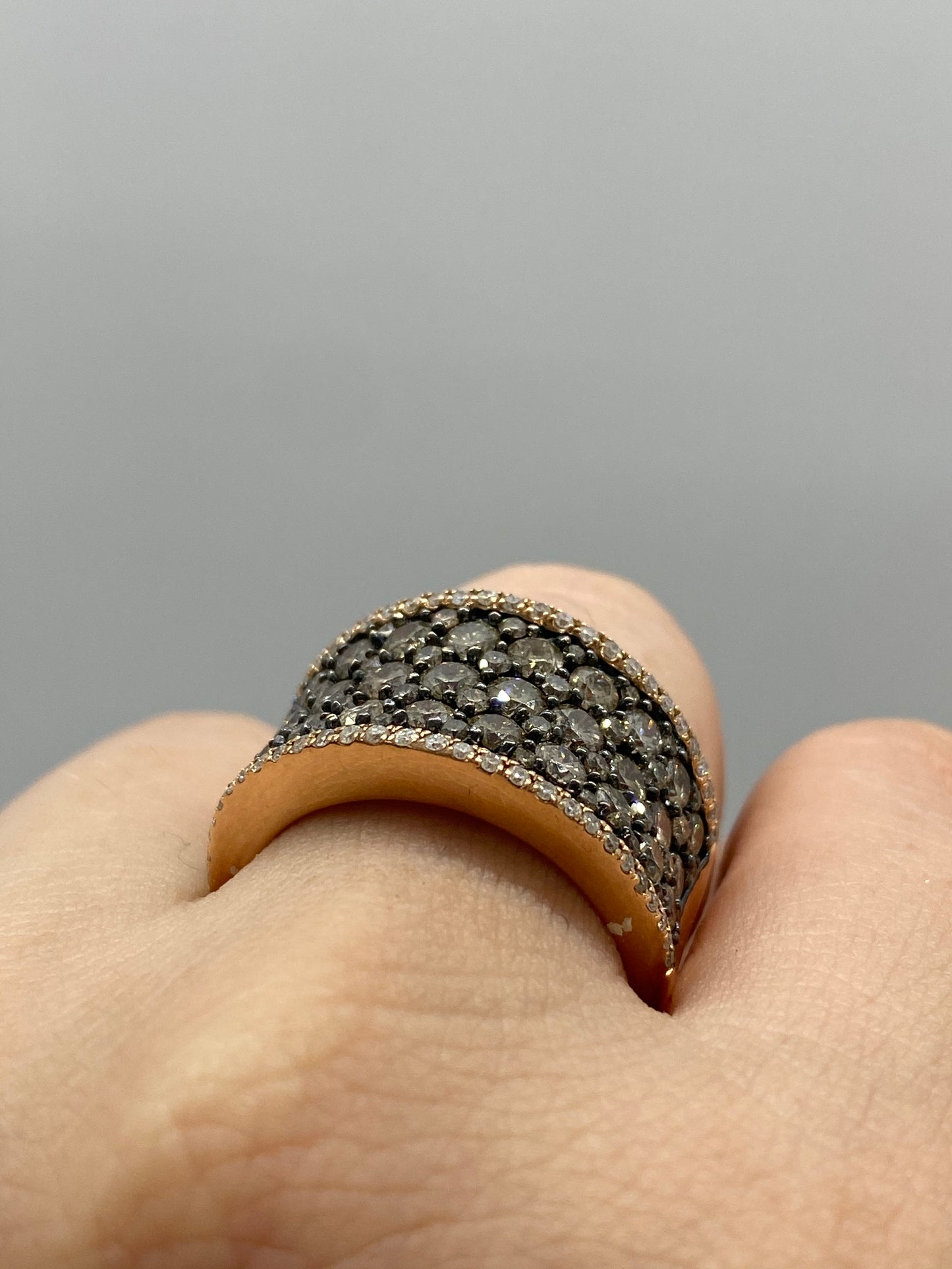 Chocolate Diamond Ring R10132 - Royal Gems and Jewelry