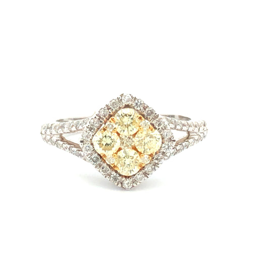 Yellow Diamond Ring R10137 - Royal Gems and Jewelry