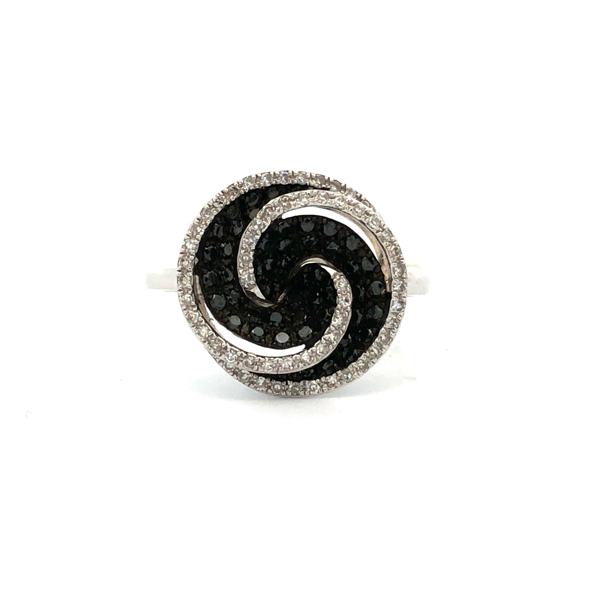 Black Diamond Ring R10531 - Royal Gems and Jewelry