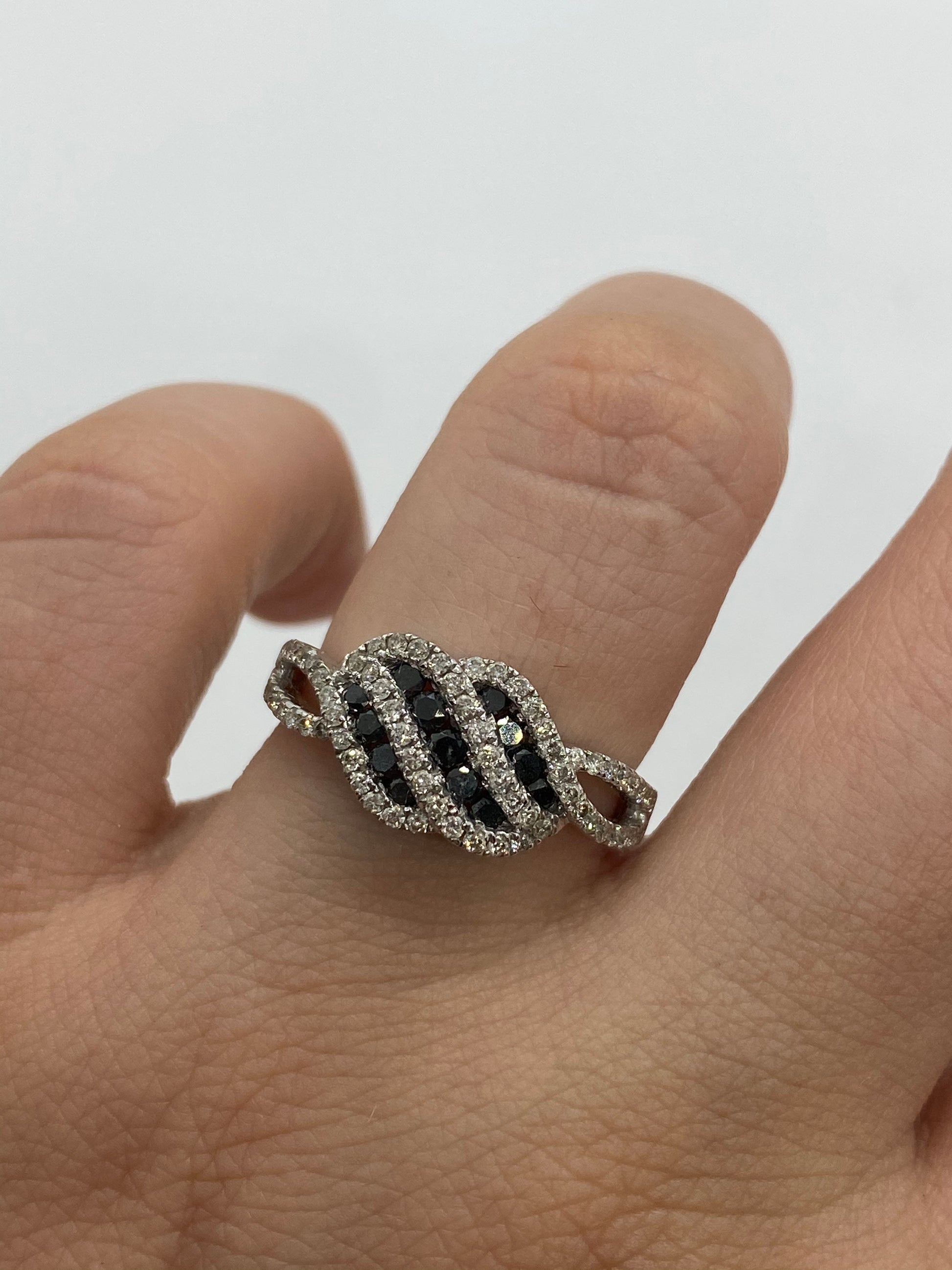 Black Diamond Ring R11016 - Royal Gems and Jewelry