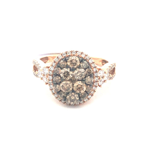 Chocolate Diamond Ring R11676 - Royal Gems and Jewelry