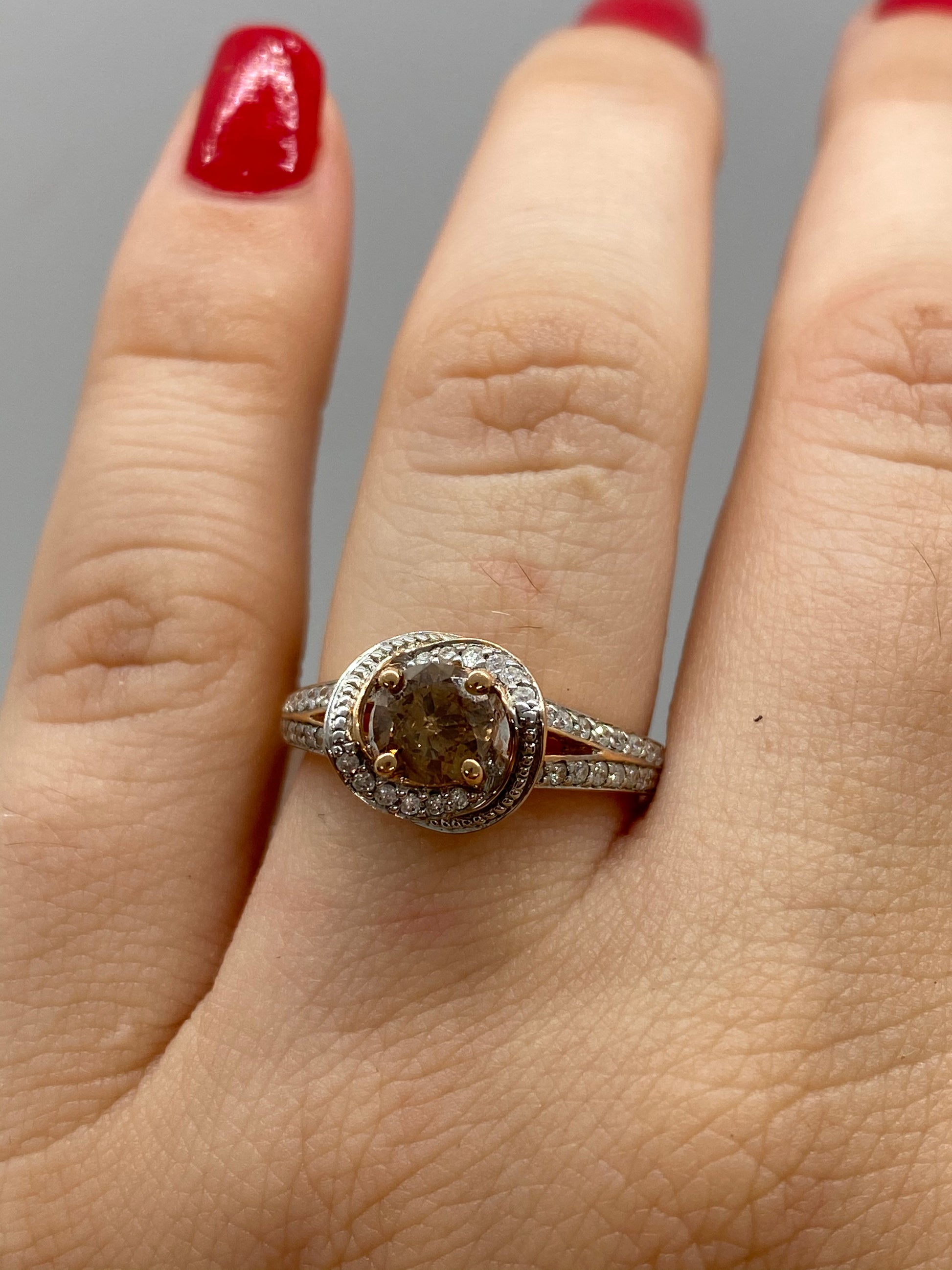 Chocolate Diamond Ring R13133 - Royal Gems and Jewelry