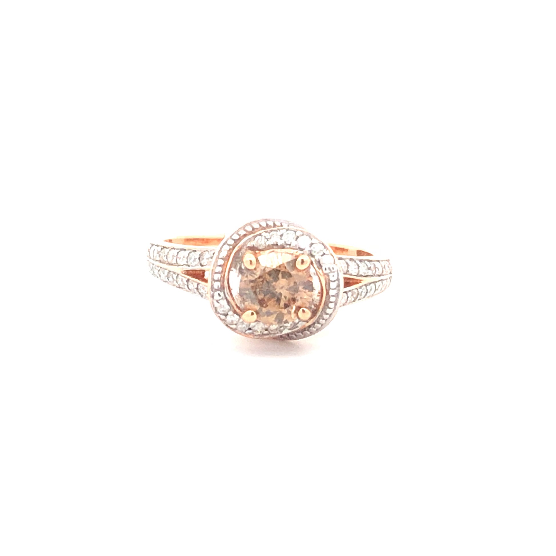 Chocolate Diamond Ring R13133 - Royal Gems and Jewelry