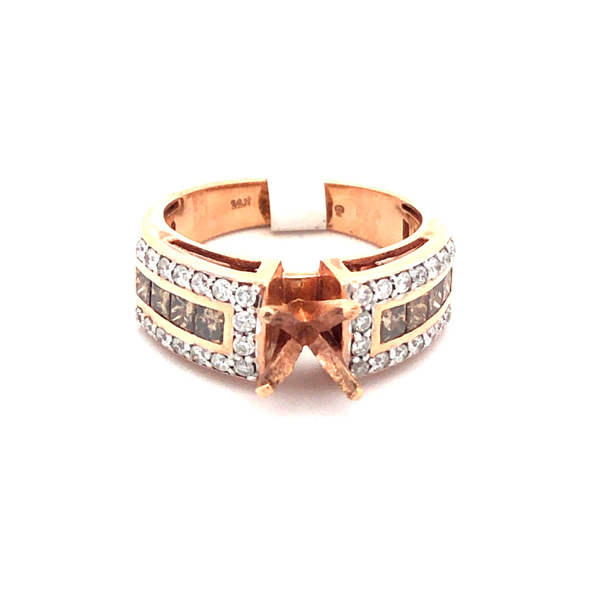 Chocolate Diamond Ring R13144 - Royal Gems and Jewelry
