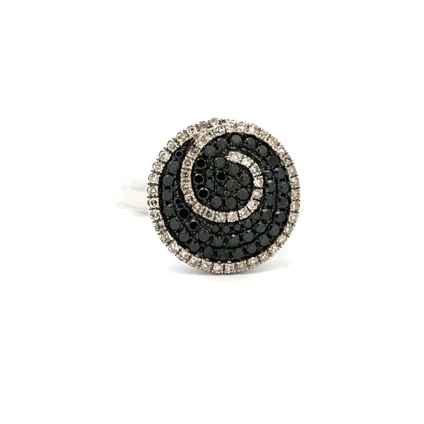 Black Diamond Ring R13395 - Royal Gems and Jewelry