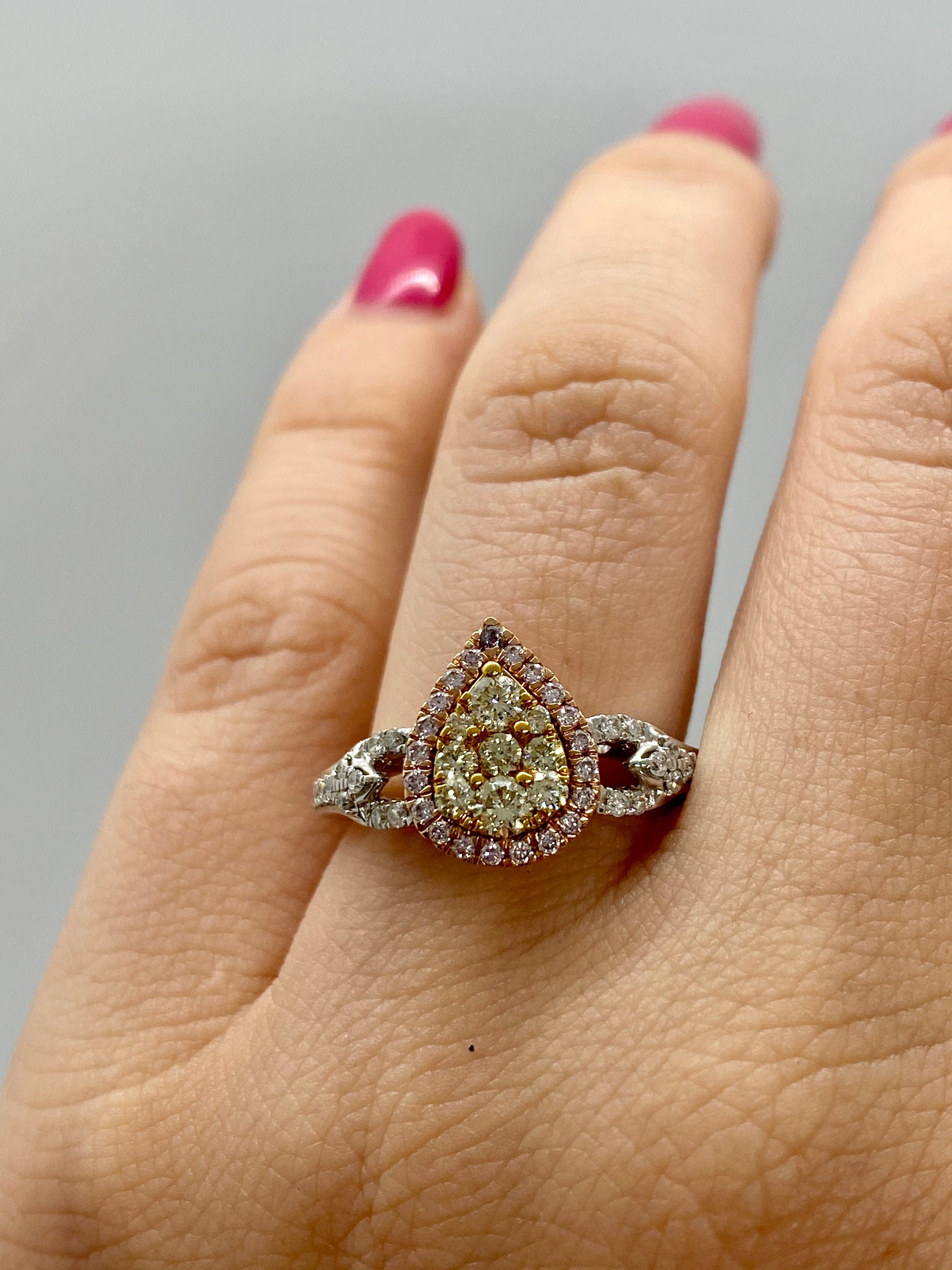 Yellow Diamond Ring R14585 - Royal Gems and Jewelry