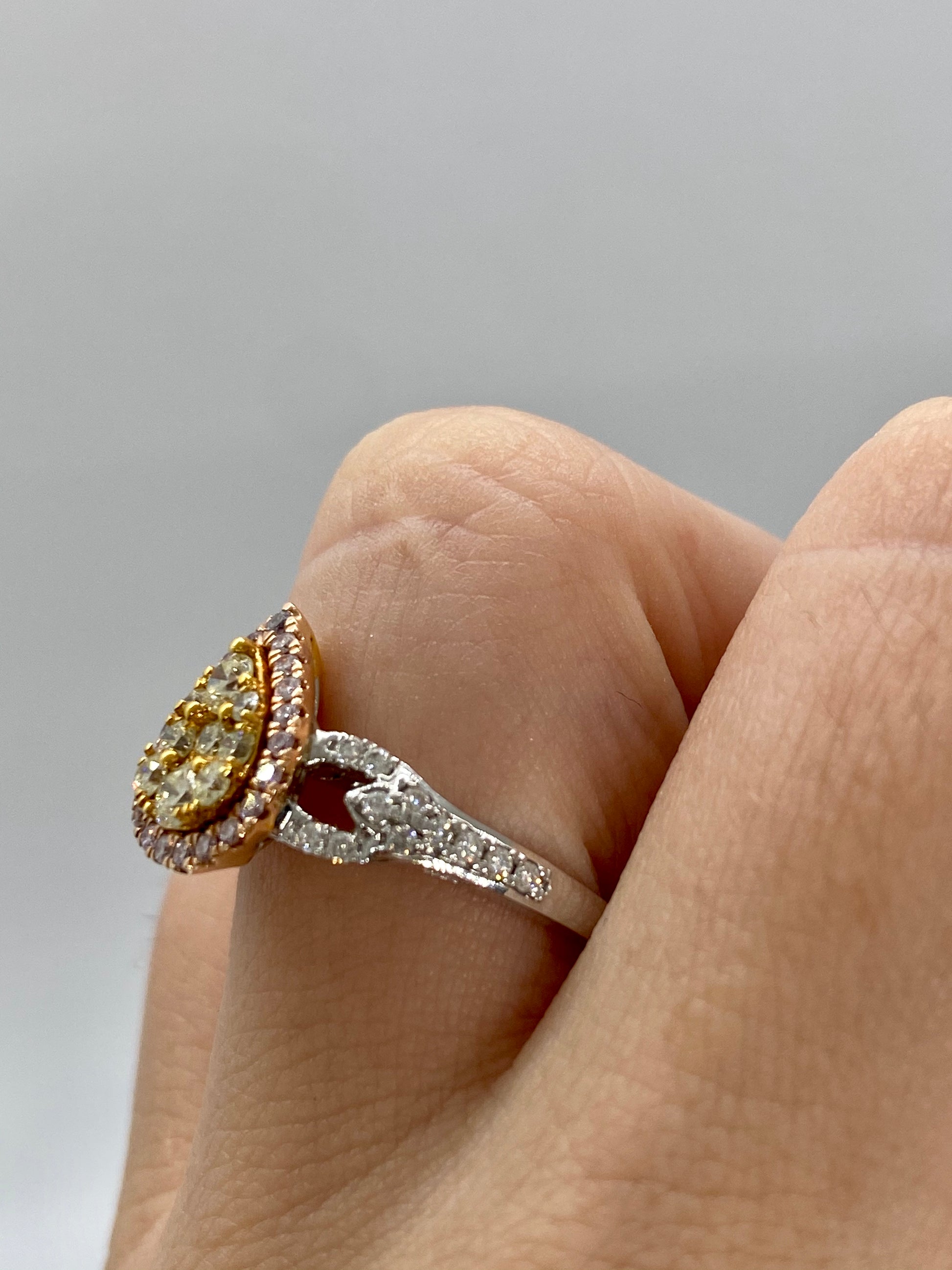 Yellow Diamond Ring R14585 - Royal Gems and Jewelry