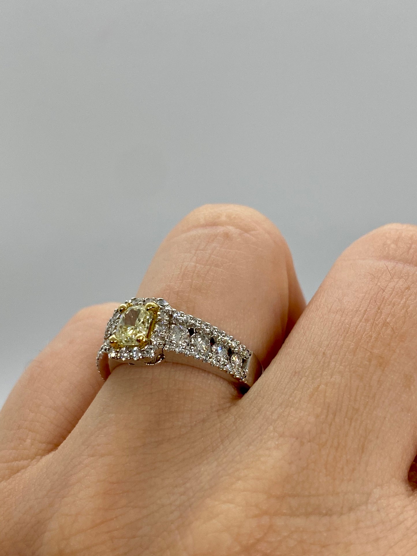 Yellow Diamond Ring R15554 - Royal Gems and Jewelry