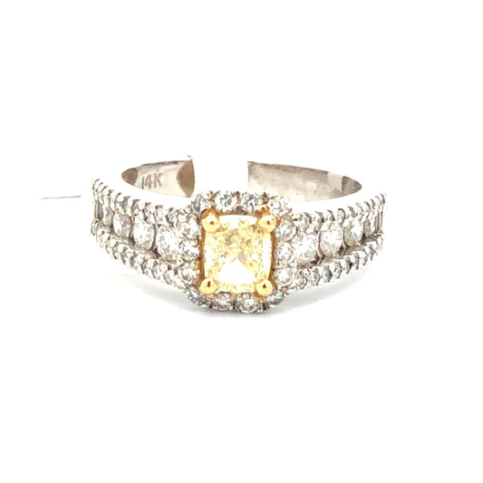 Yellow Diamond Ring R15554 - Royal Gems and Jewelry