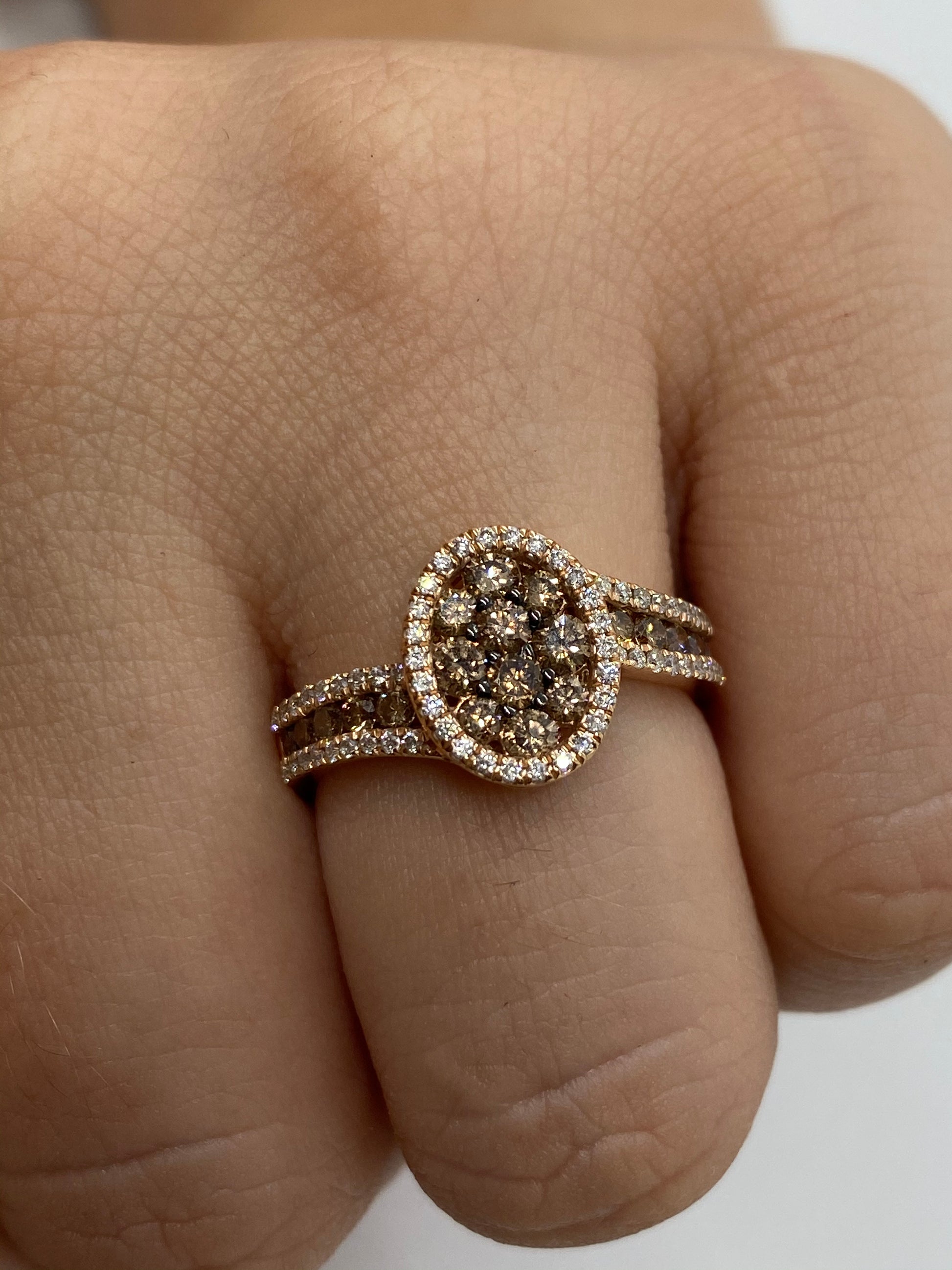 Chocolate Diamond Ring R16364 - Royal Gems and Jewelry