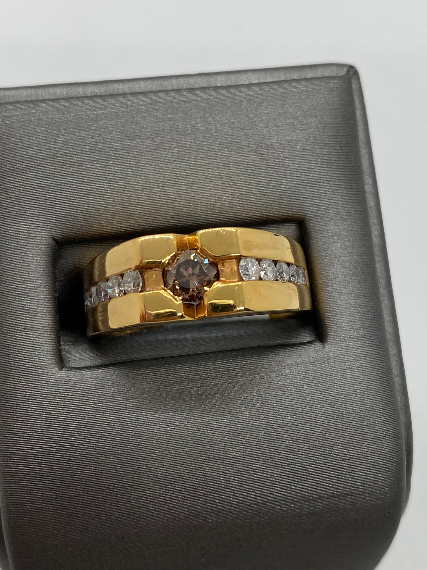 Men's Chocolate Diamond Ring R17169 - Royal Gems and Jewelry