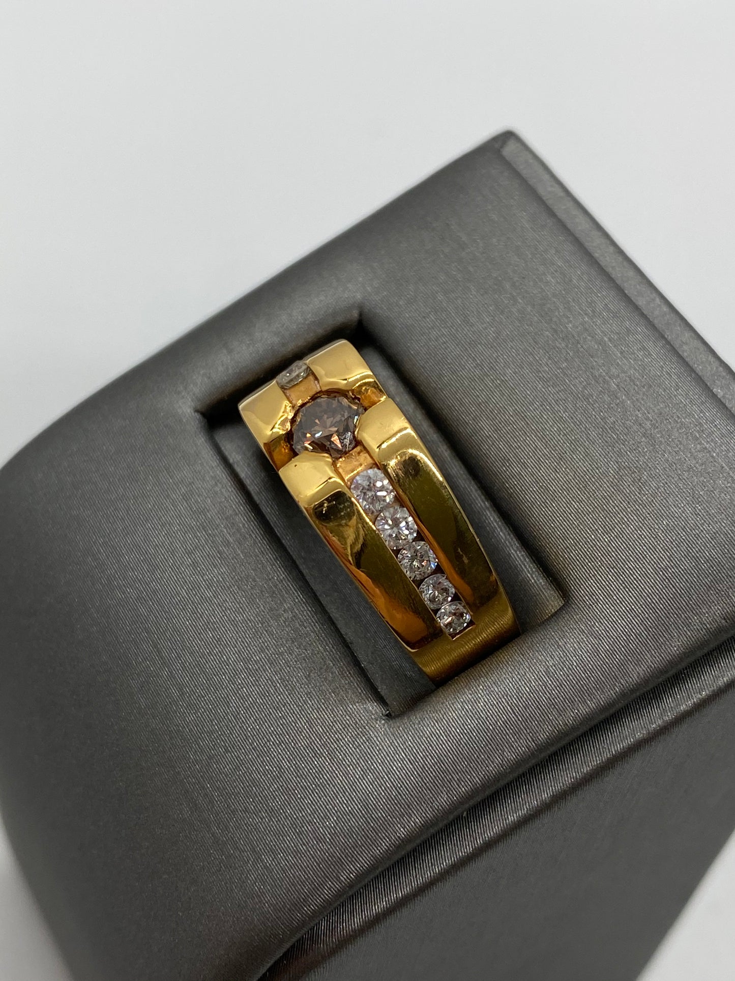 Men's Chocolate Diamond Ring R17169 - Royal Gems and Jewelry