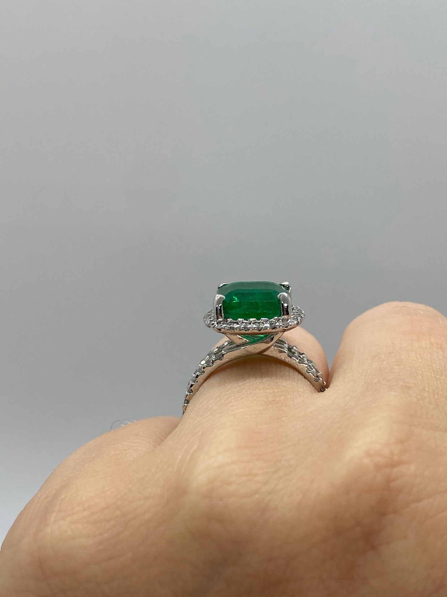 Emerald Ring R17310 - Royal Gems and Jewelry