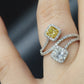 Yellow Diamond Ring R17845 - Royal Gems and Jewelry