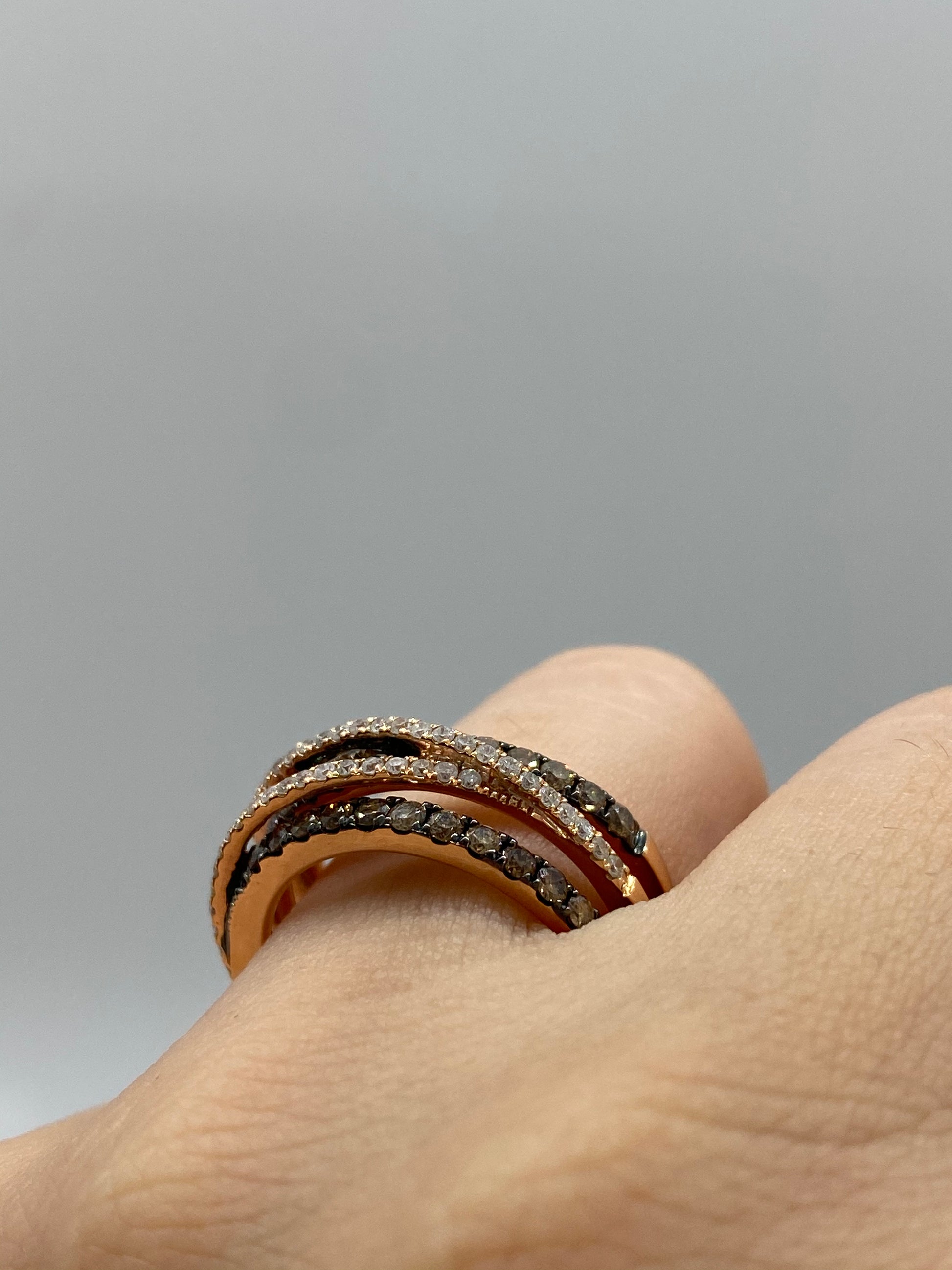 Chocolate Diamond Ring R18258 - Royal Gems and Jewelry