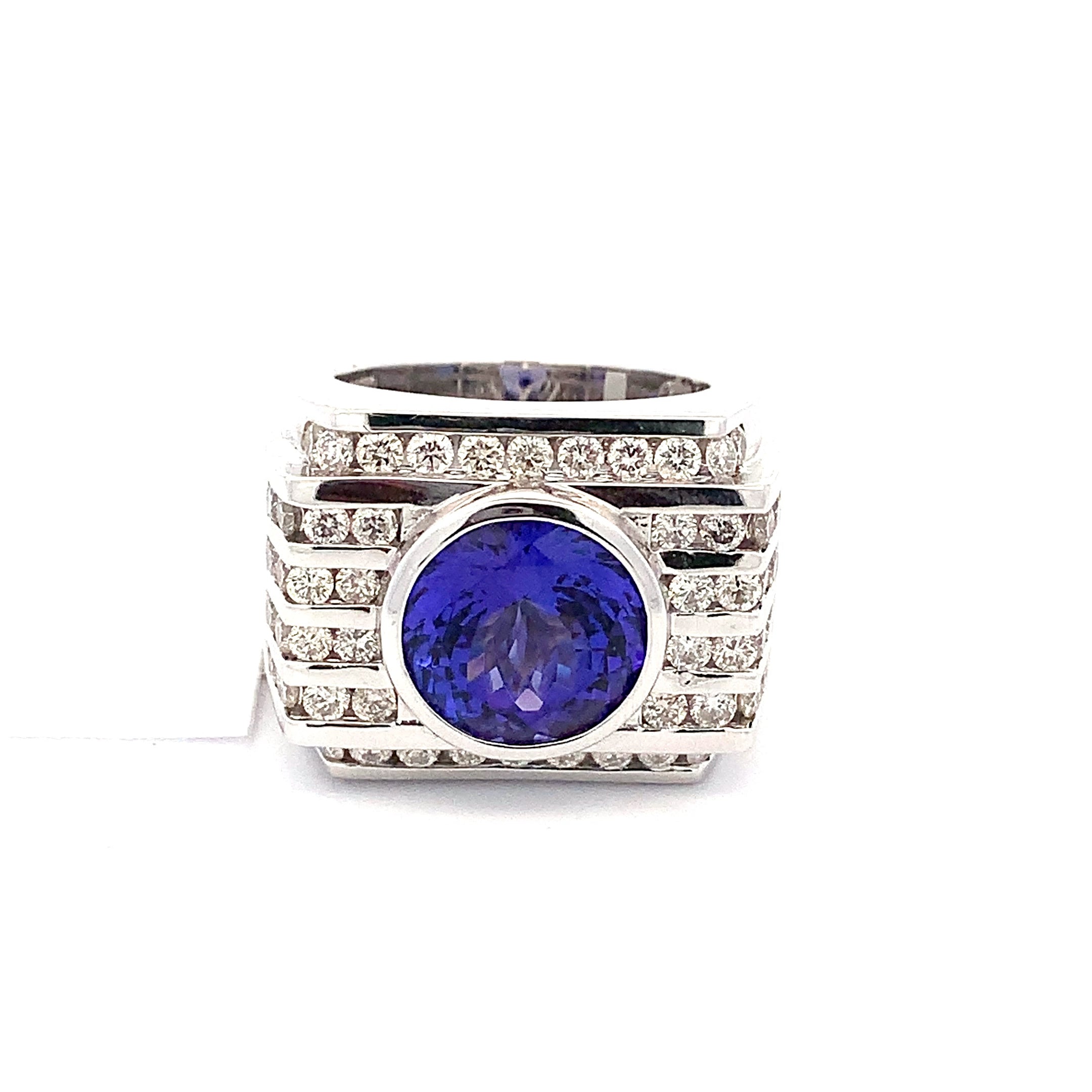 14K Yellow Gold Royal Blue CZ Ring at JewelryVortex.com. Free Shipping over  $100.