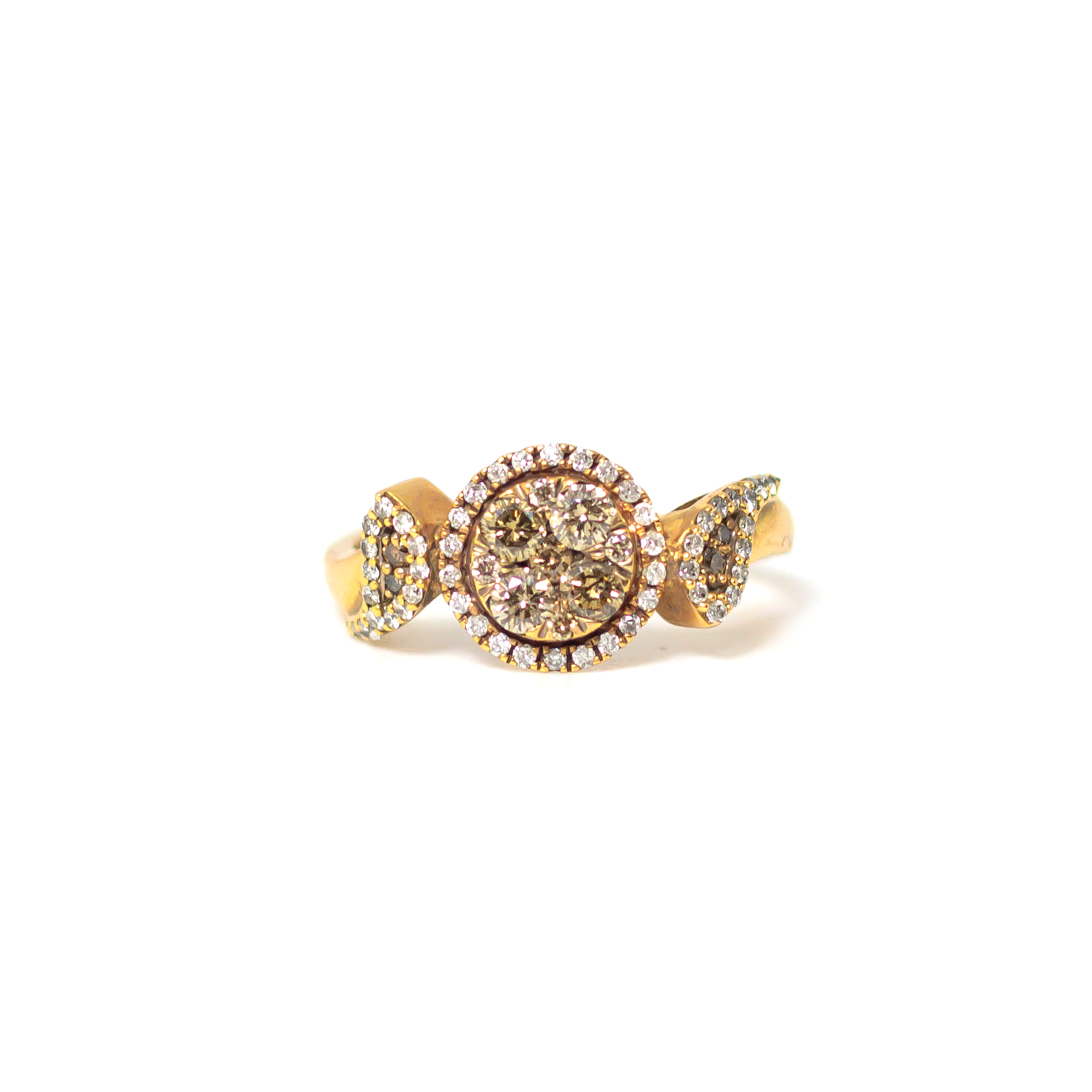 Chocolate Diamond Ring R18652 - Royal Gems and Jewelry