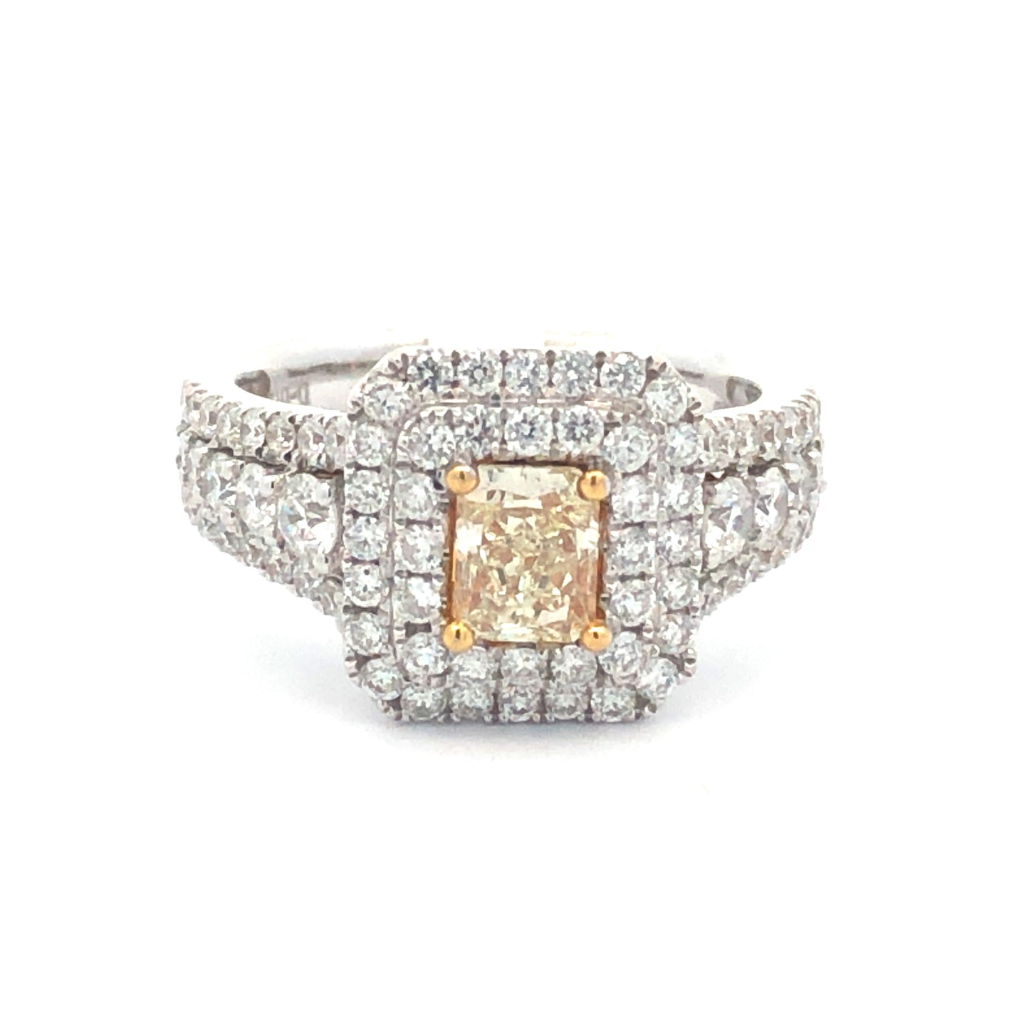 Yellow Diamond Ring R18685 - Royal Gems and Jewelry