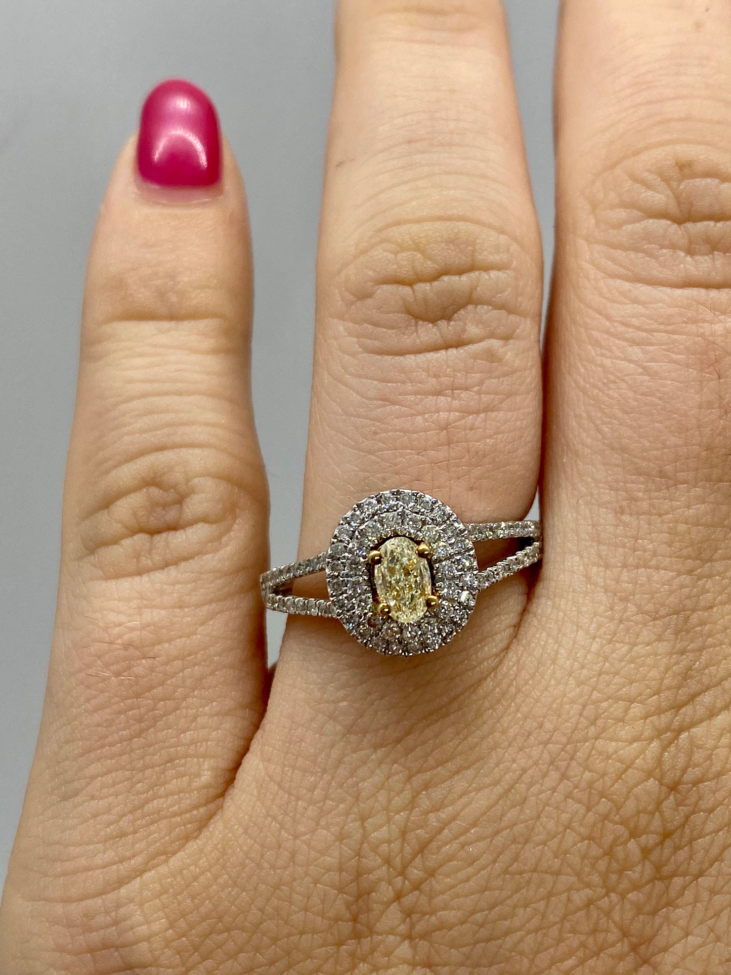 Yellow Diamond Ring R19264 - Royal Gems and Jewelry
