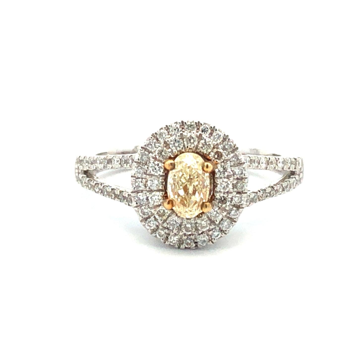 Yellow Diamond Ring R19264 - Royal Gems and Jewelry