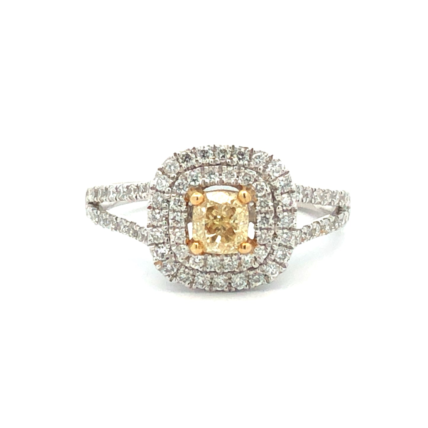 Yellow Diamond Ring R19266 - Royal Gems and Jewelry