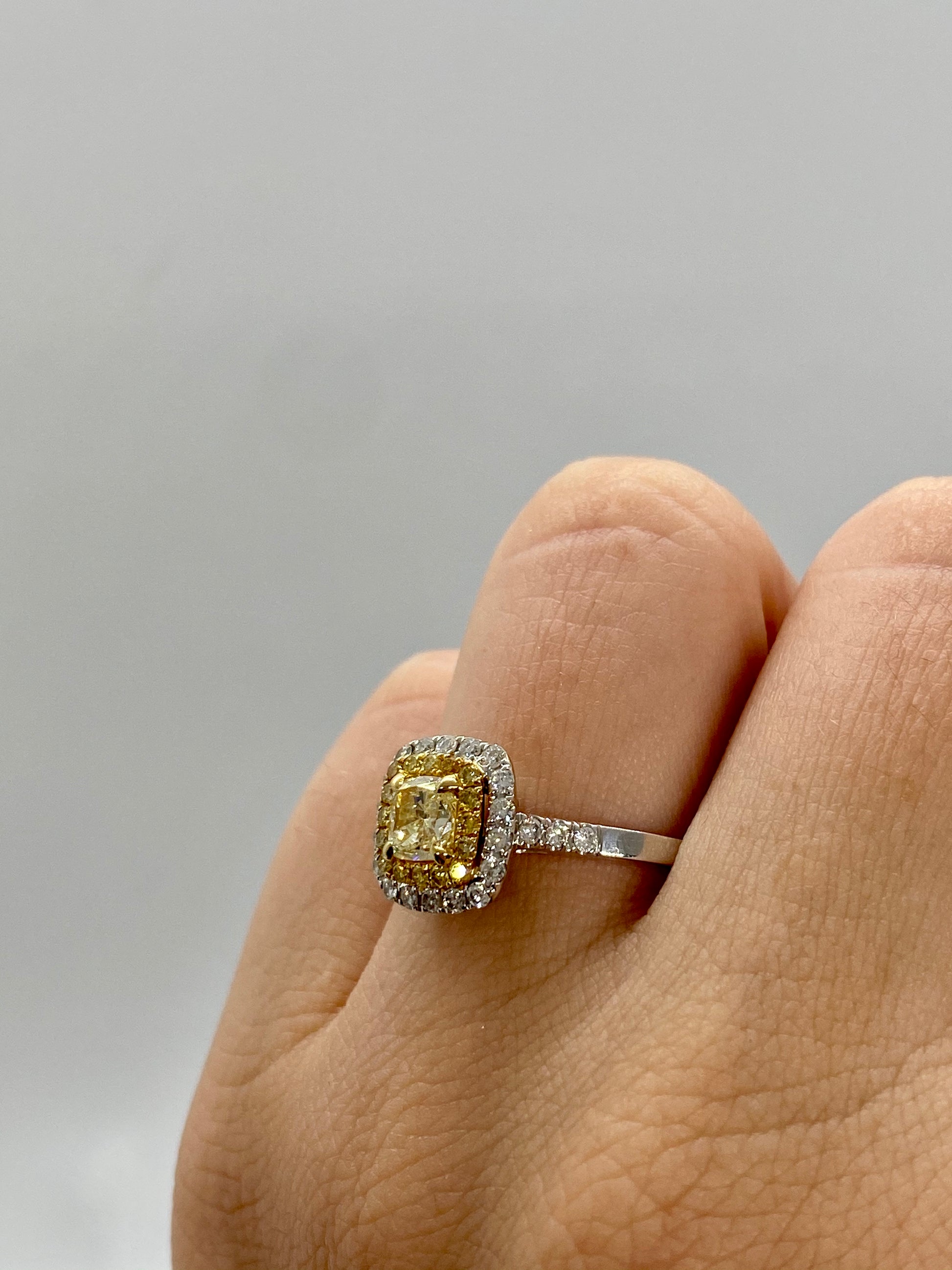 Yellow Diamond Ring R20186 - Royal Gems and Jewelry
