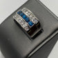 Men's Blue Diamond Ring R20495