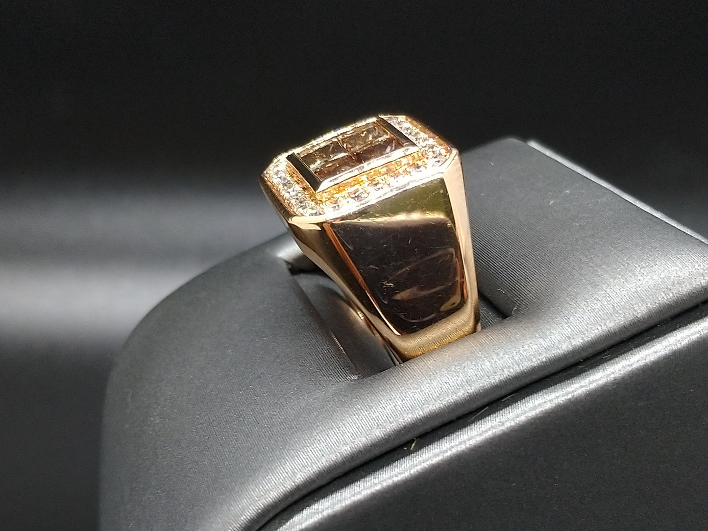 Men's Chocolate Diamond Ring R20586 - Royal Gems and Jewelry
