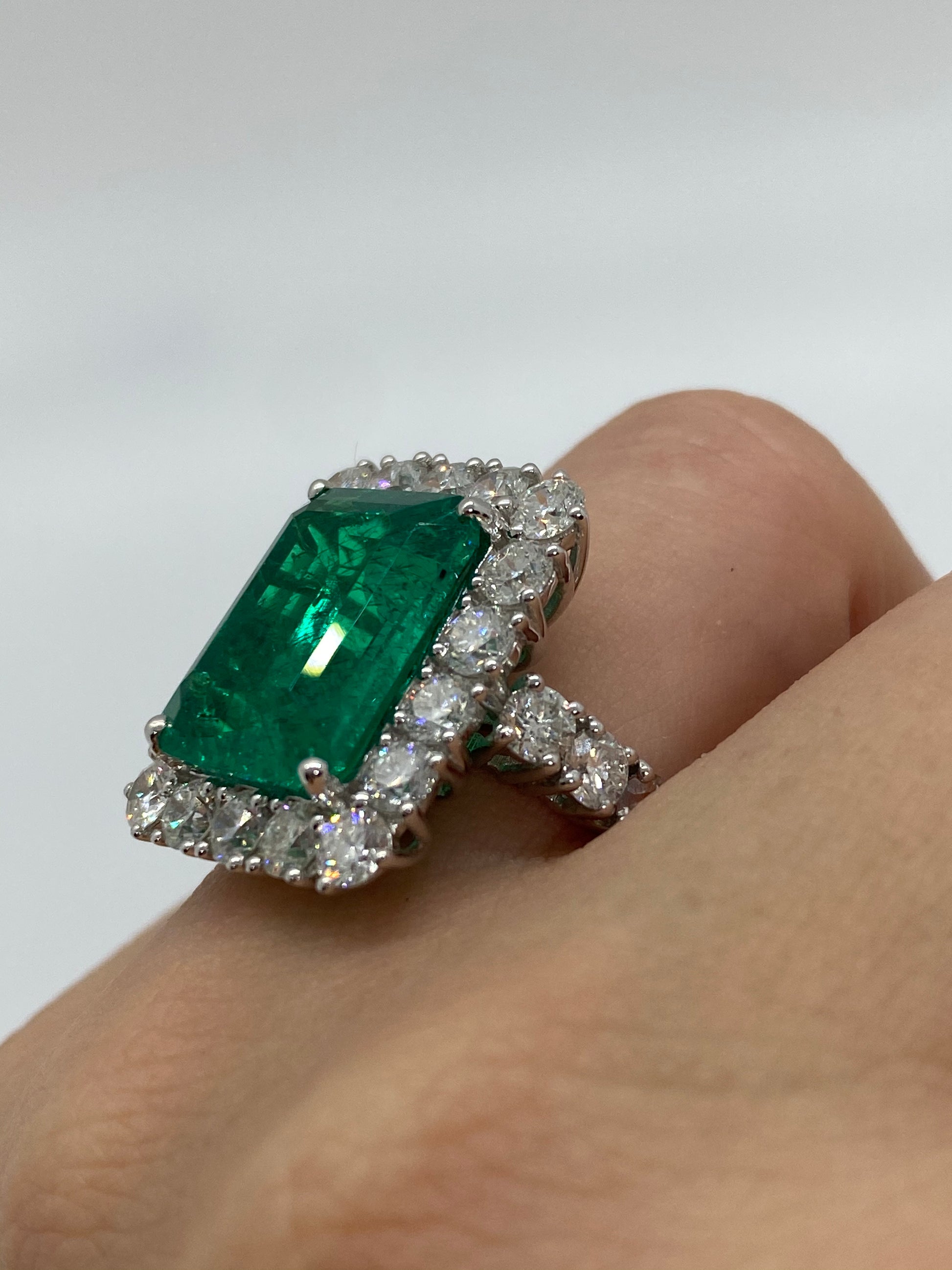Emerald Ring R20680 - Royal Gems and Jewelry