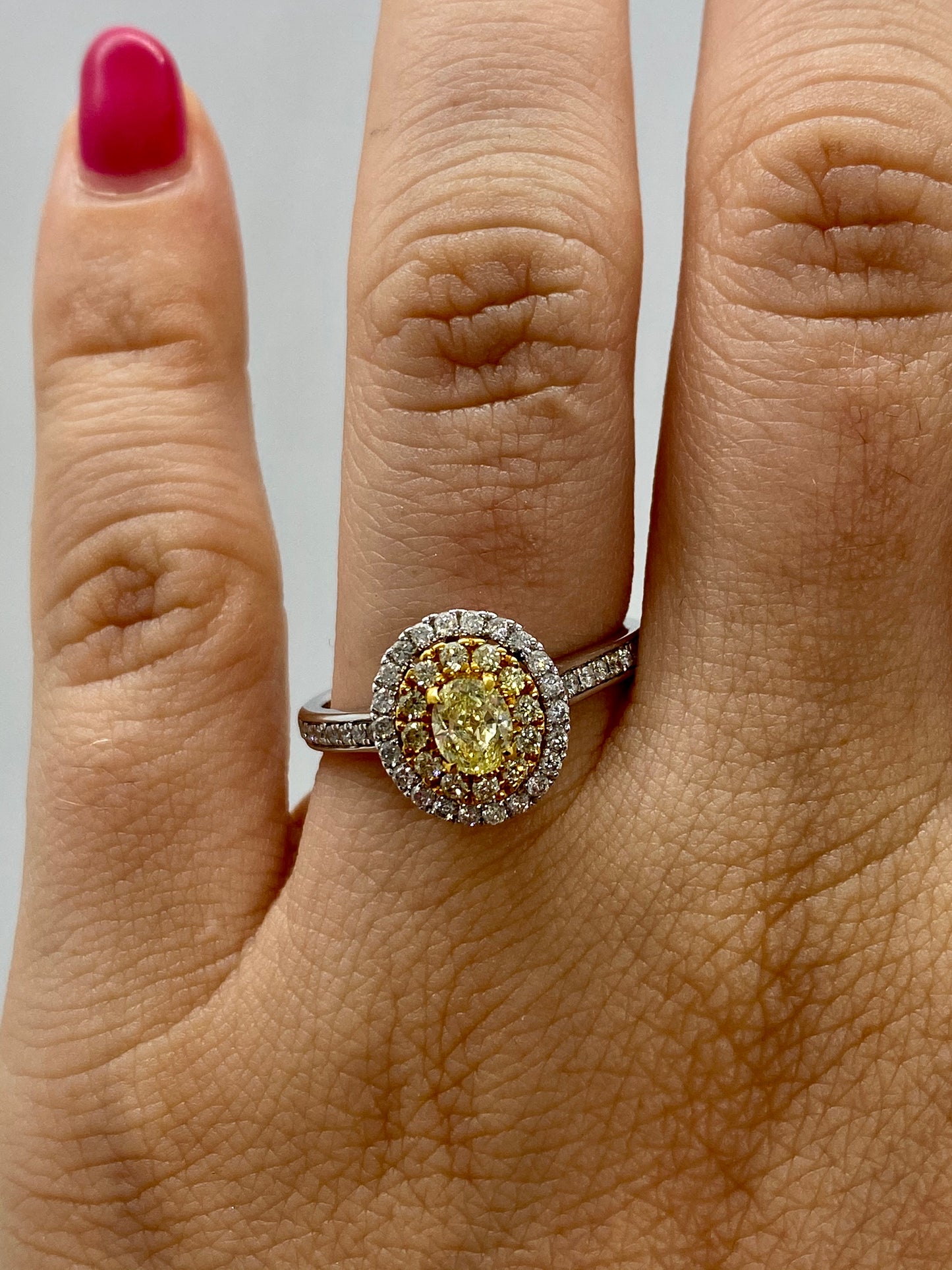 Yellow Diamond Ring R20809 - Royal Gems and Jewelry