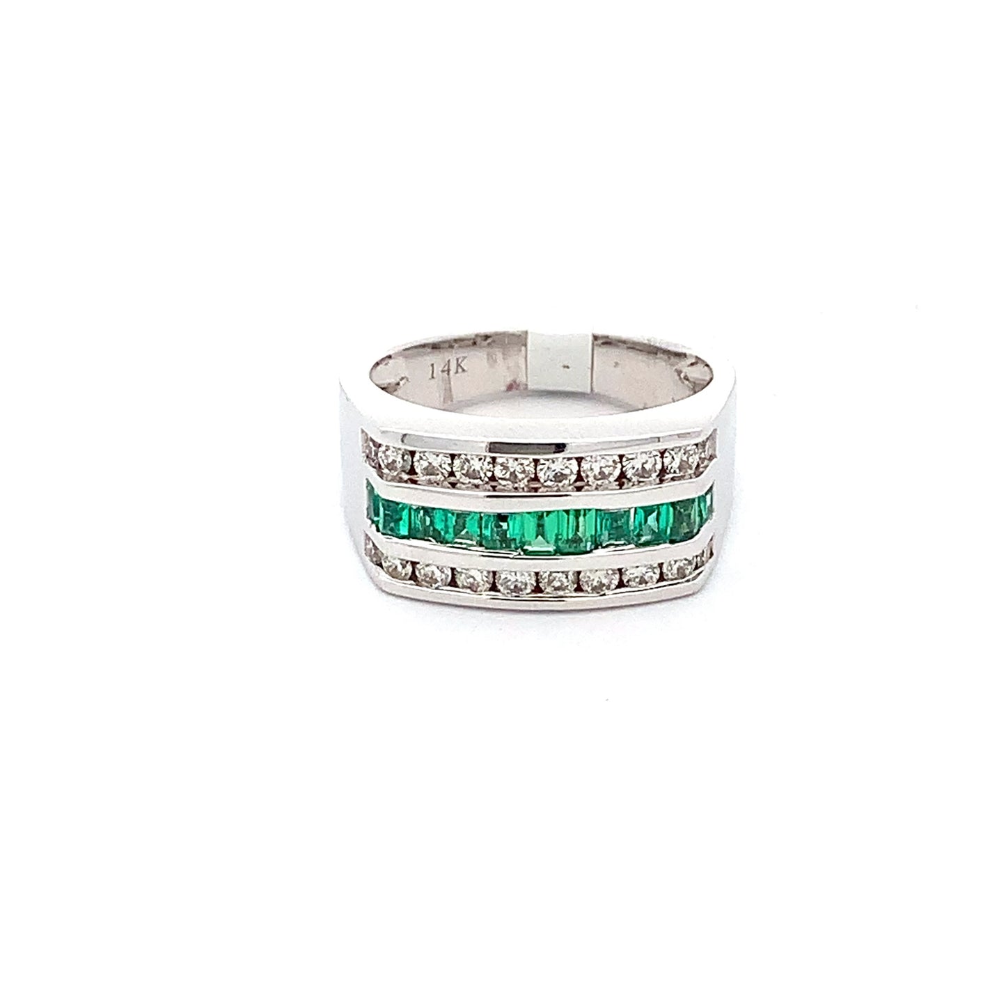 Men's Emerald Diamond Ring R20843