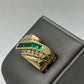 Men's Emerald Diamond Ring R20846 - Royal Gems and Jewelry