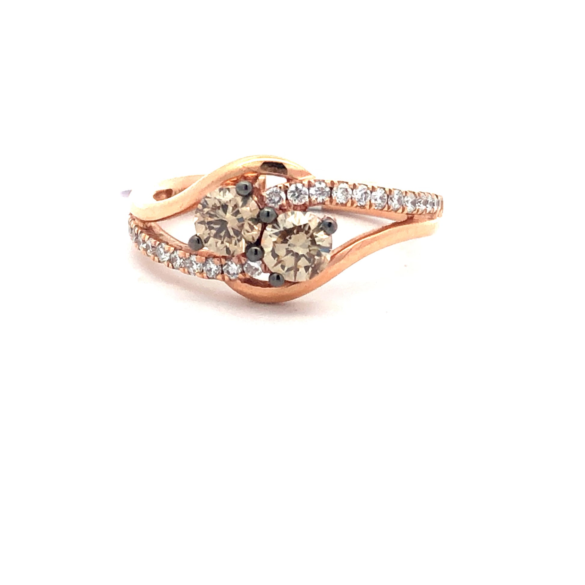 Chocolate Diamond Ring R22303 - Royal Gems and Jewelry