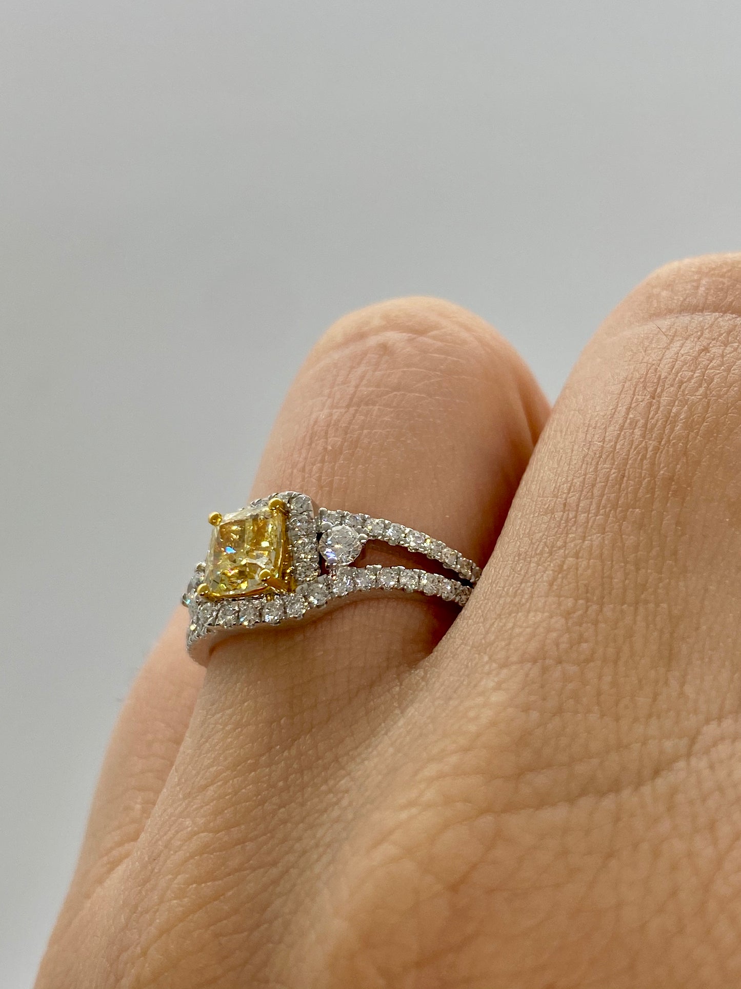 Yellow Diamond Ring FR12621WY | R22772 - Royal Gems and Jewelry