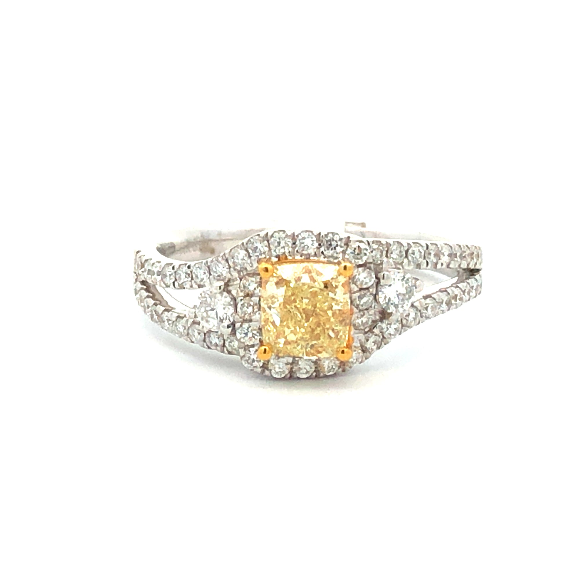 Yellow Diamond Ring FR12621WY | R22772 - Royal Gems and Jewelry