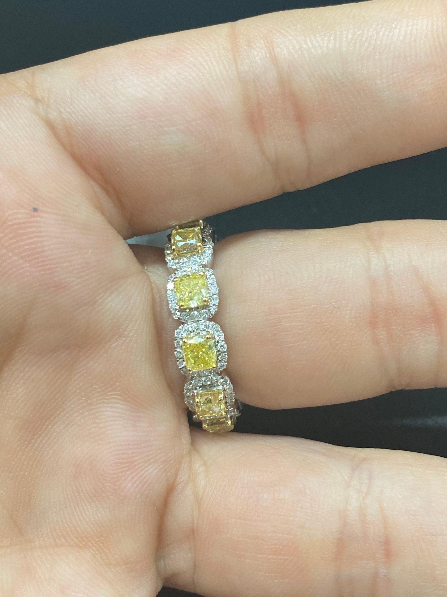 Yellow Diamond Ring R22986 - Royal Gems and Jewelry