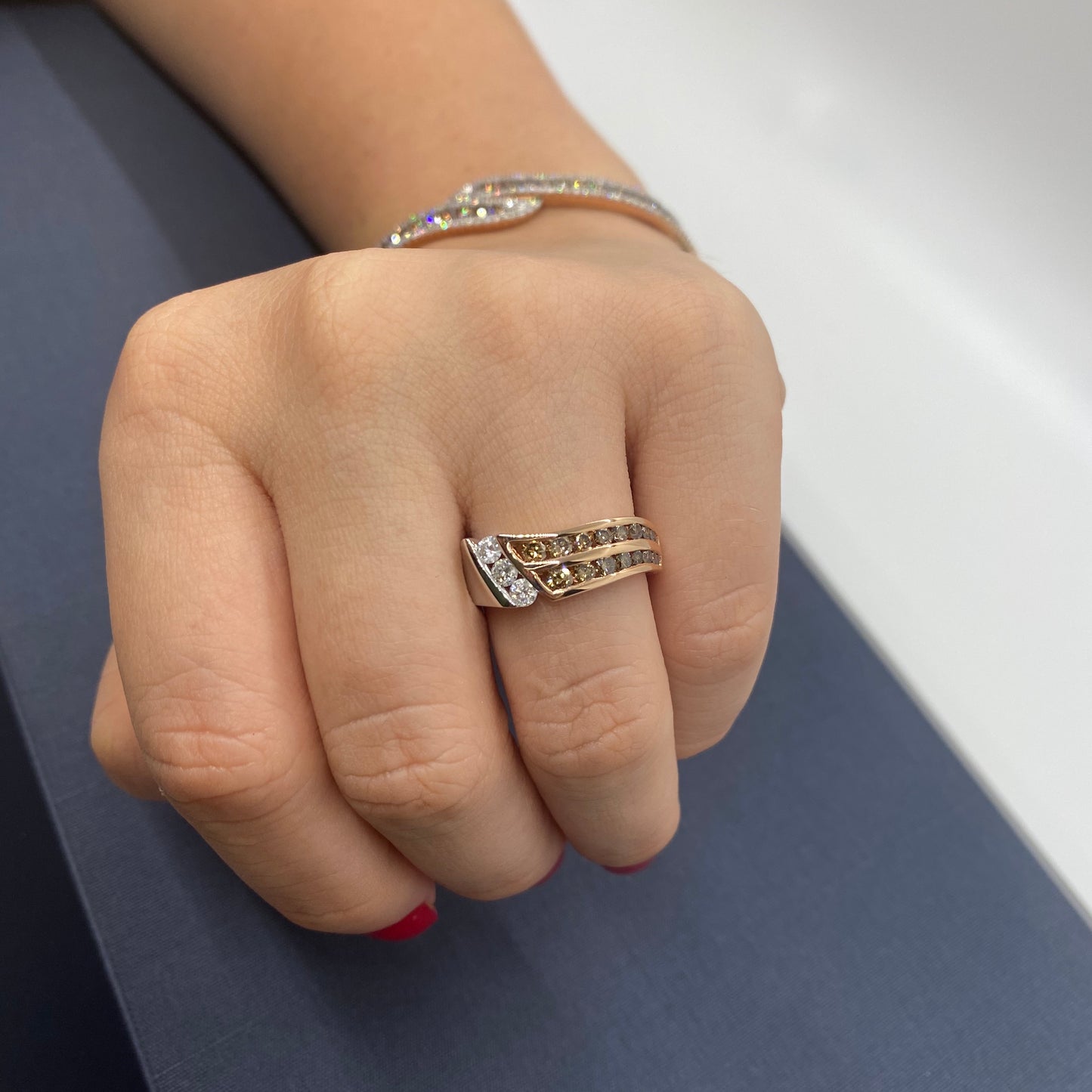 Chocolate Diamond Ring R23039 - Royal Gems and Jewelry