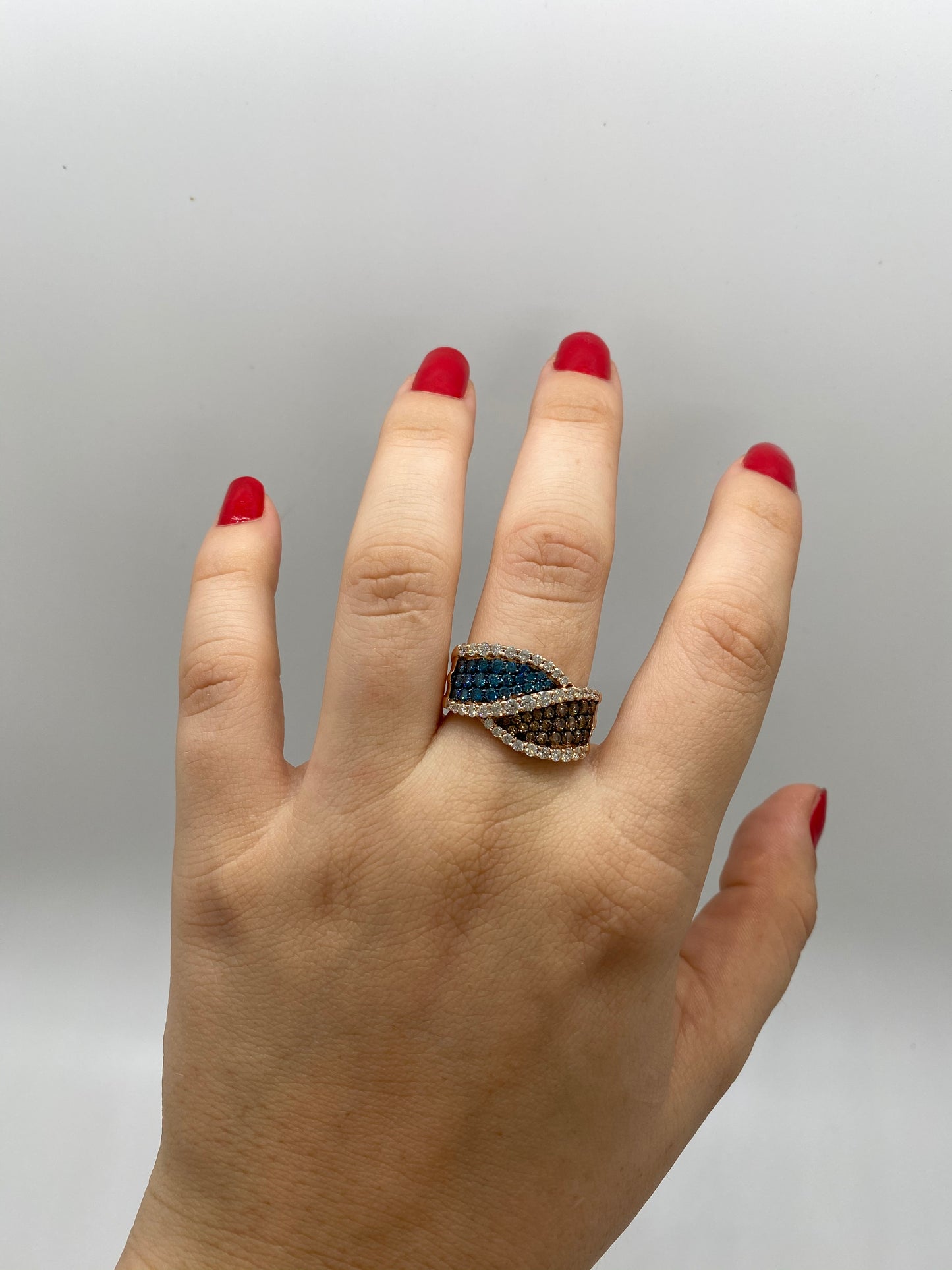14KT Chocolate Diamond Ring R23196 - Royal Gems and Jewelry