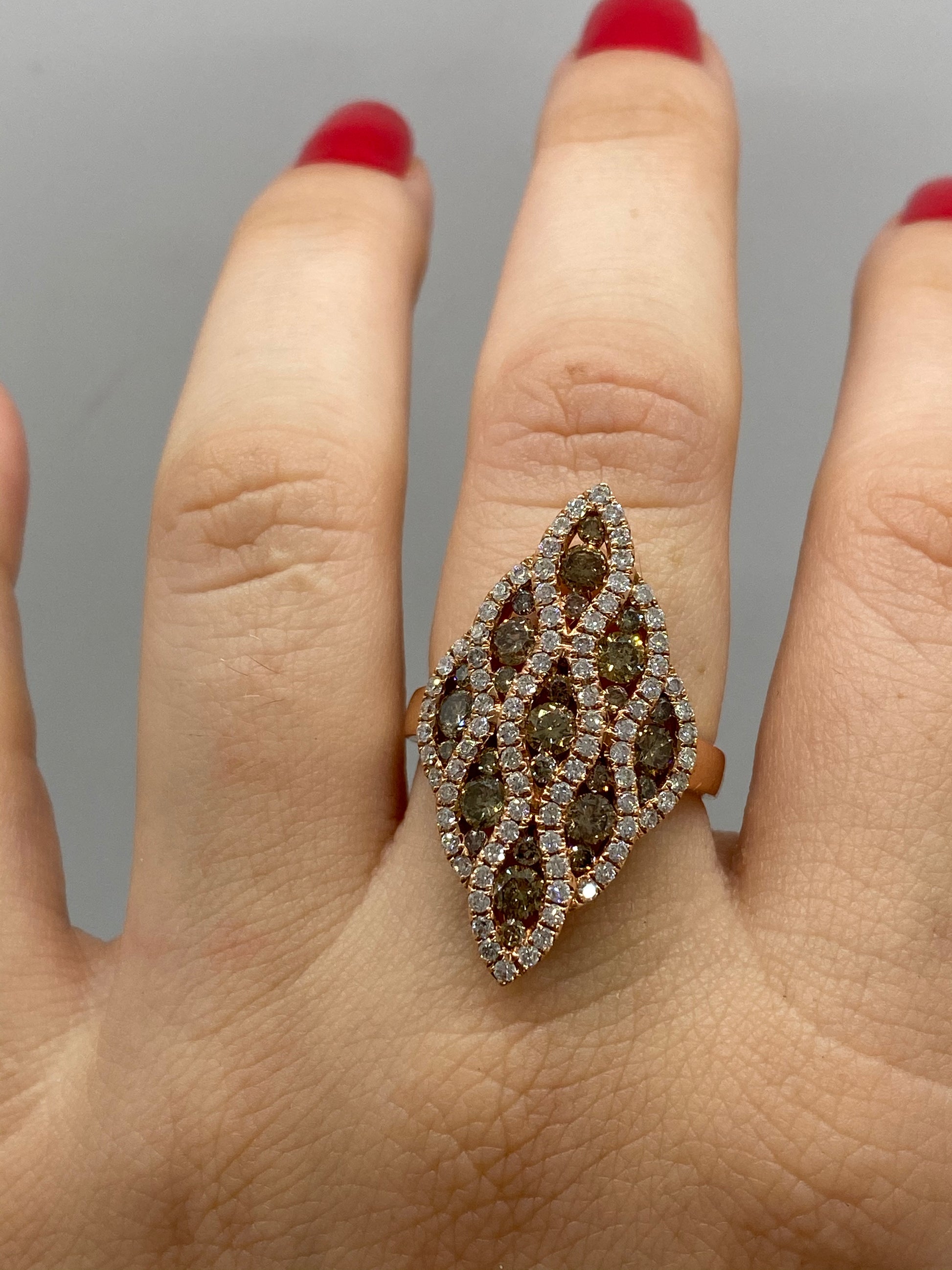 Chocolate Diamond Ring R23315 - Royal Gems and Jewelry