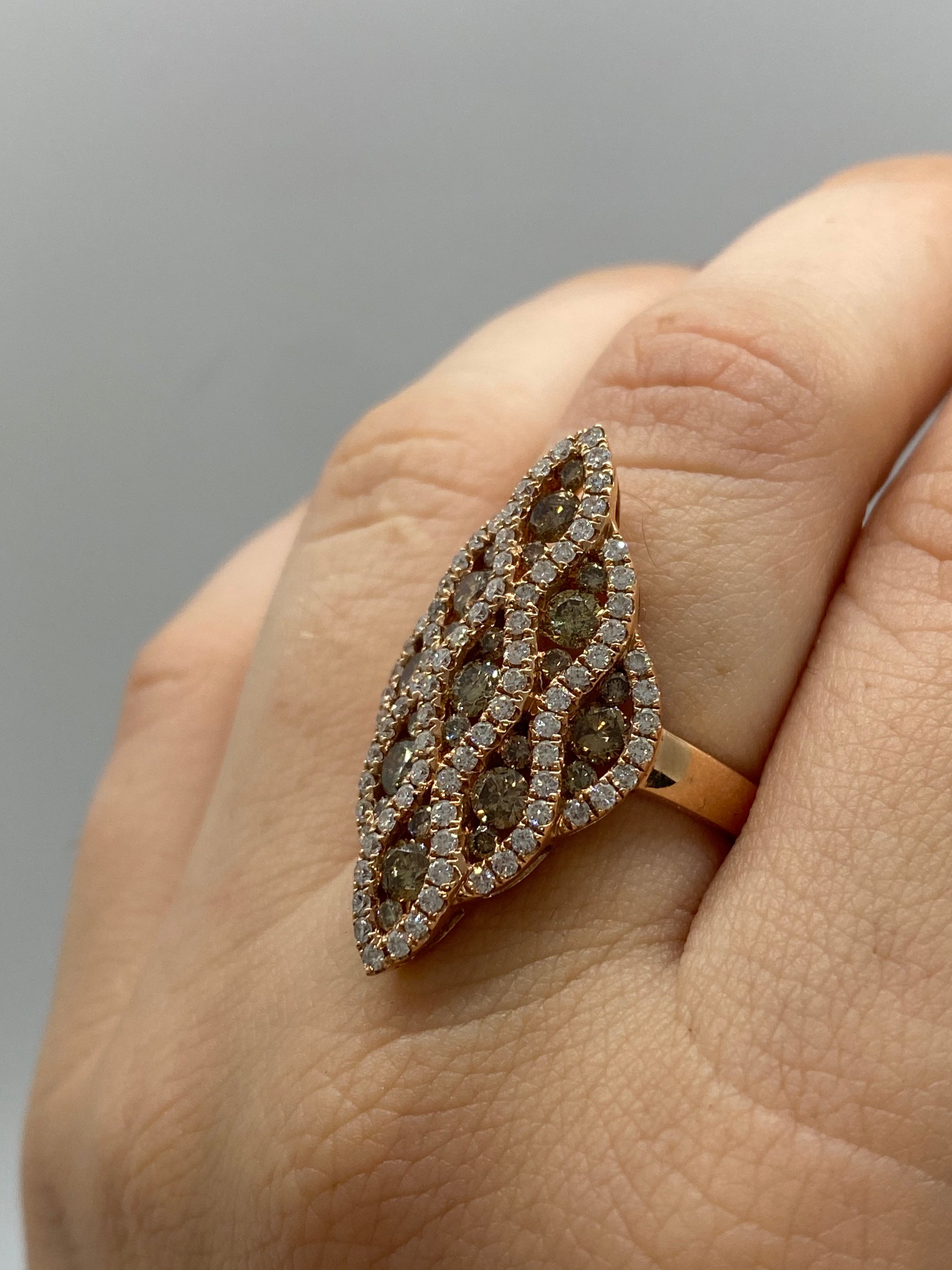 Chocolate Diamond Ring R23315 - Royal Gems and Jewelry