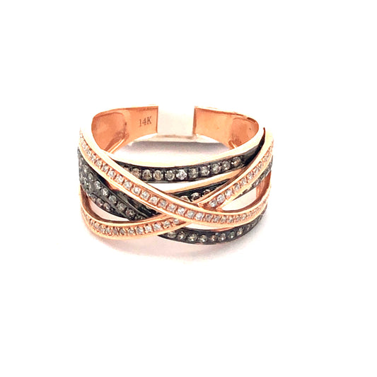 Chocolate Diamond Ring R23319 - Royal Gems and Jewelry