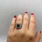 Blue Diamond Ring R23345 - Royal Gems and Jewelry