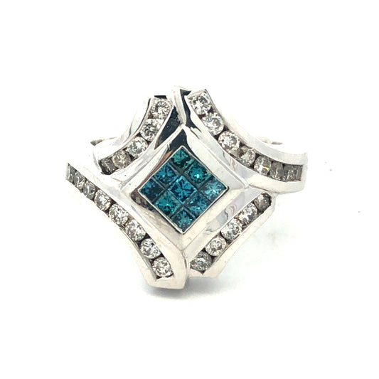 BLUE DIAMOND RING R23364