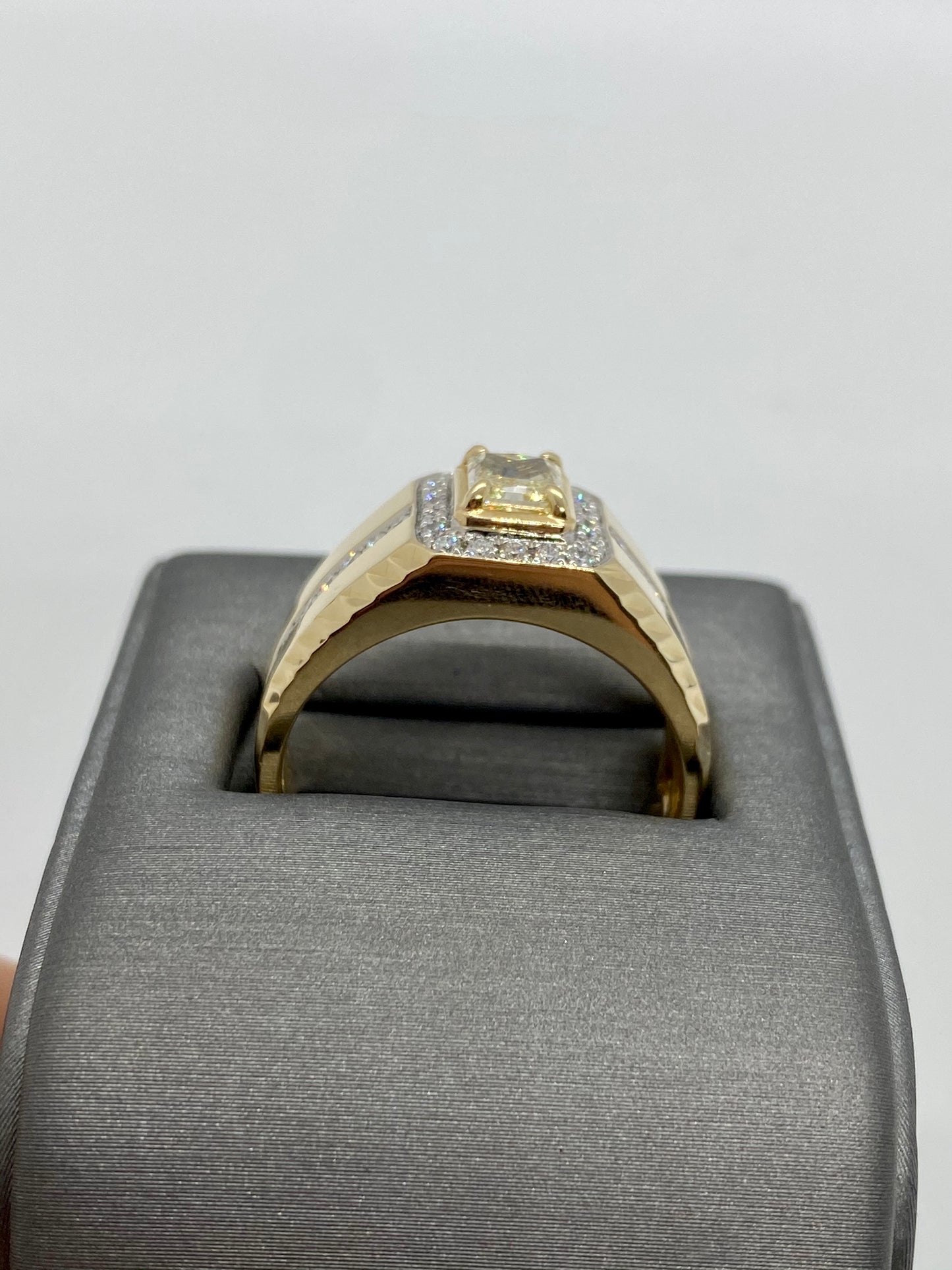 Men's Yellow Diamond Ring R23597 - Royal Gems and Jewelry