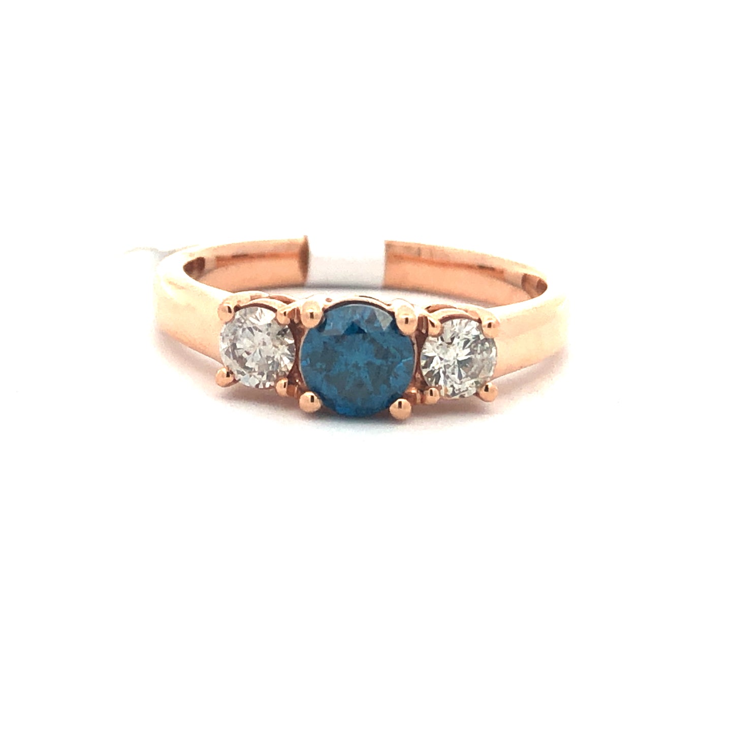 Blue Diamond Ring R23610 - Royal Gems and Jewelry