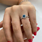 Blue Diamond Ring R23624 - Royal Gems and Jewelry