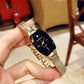 Anne Klein Women's Diamond-Accented Dial Gold-Tone Mesh Bracelet Watch W12582