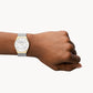 Skagen Grenen Three-Hand Date Silver Stainless Steel Mesh Watch W12676